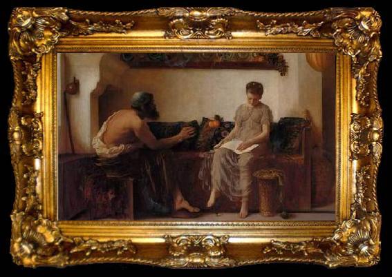 framed  unknow artist Arab or Arabic people and life. Orientalism oil paintings 68, ta009-2